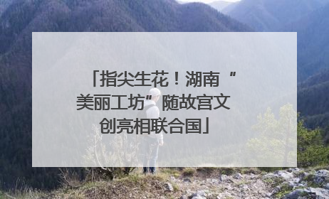 指尖生花！湖南“美丽工坊”随故宫文创亮相联合国